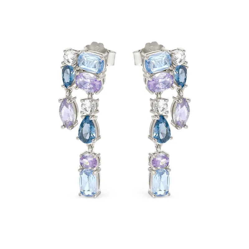 Nomination Silver Colour Wave Aurora Multi-Color Drop Earrings - Image 4