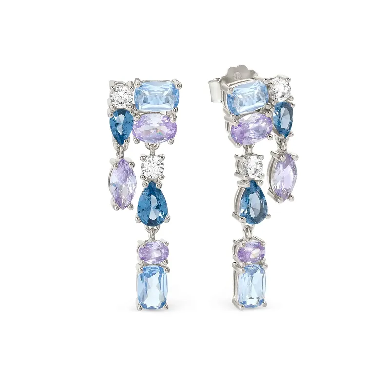 Nomination Silver Colour Wave Aurora Multi-Color Drop Earrings - Image 5