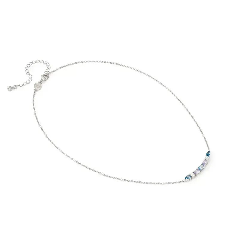 Nomination Silver Colour Wave Aurora Short Bar Cubic Zirconia Necklace - Image 3