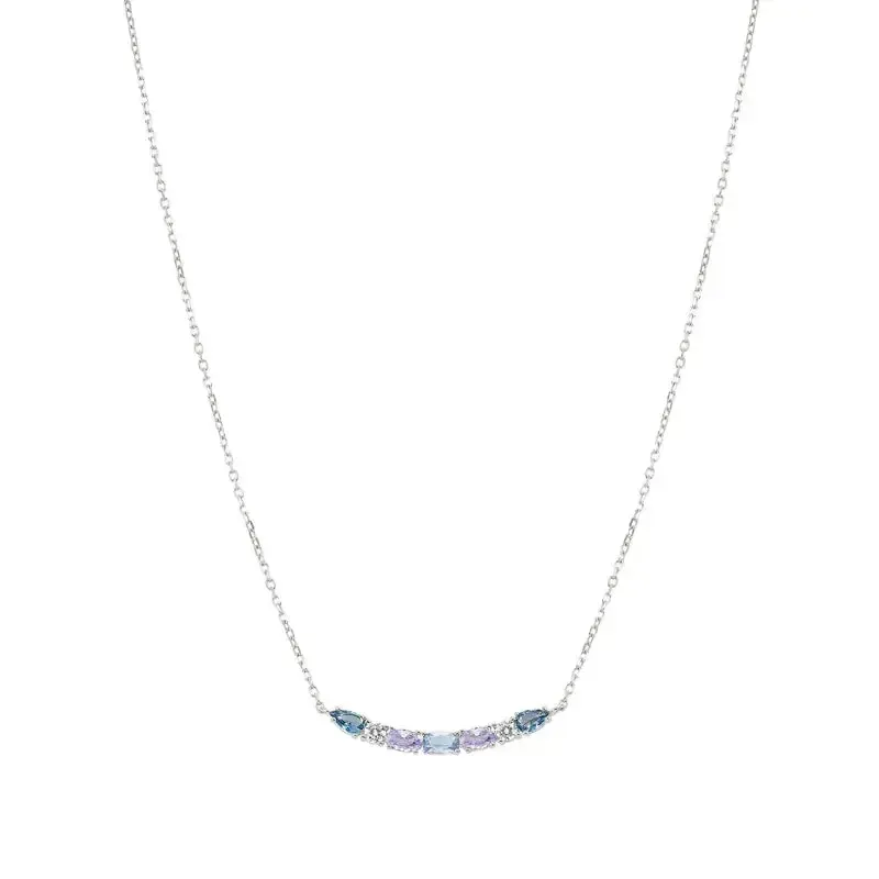 Nomination Silver Colour Wave Aurora Short Bar Cubic Zirconia Necklace - Image 4
