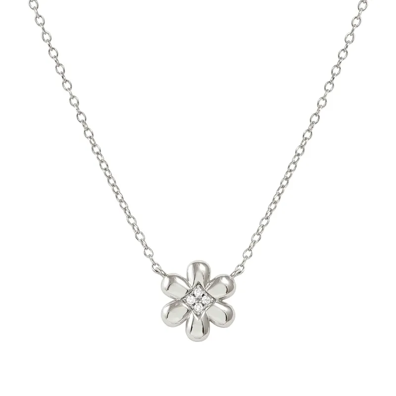 Nomination Silver Petit Sparkle Flower Necklace
