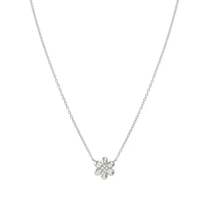 Nomination Silver Petit Sparkle Flower Necklace - Image 3