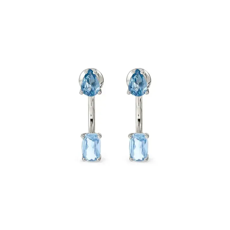 Nomination Sparkling White Rhodium Silver Ear Jackets - Image 4
