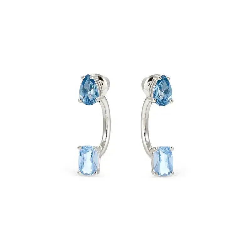 Nomination Sparkling White Rhodium Silver Ear Jackets - Image 5