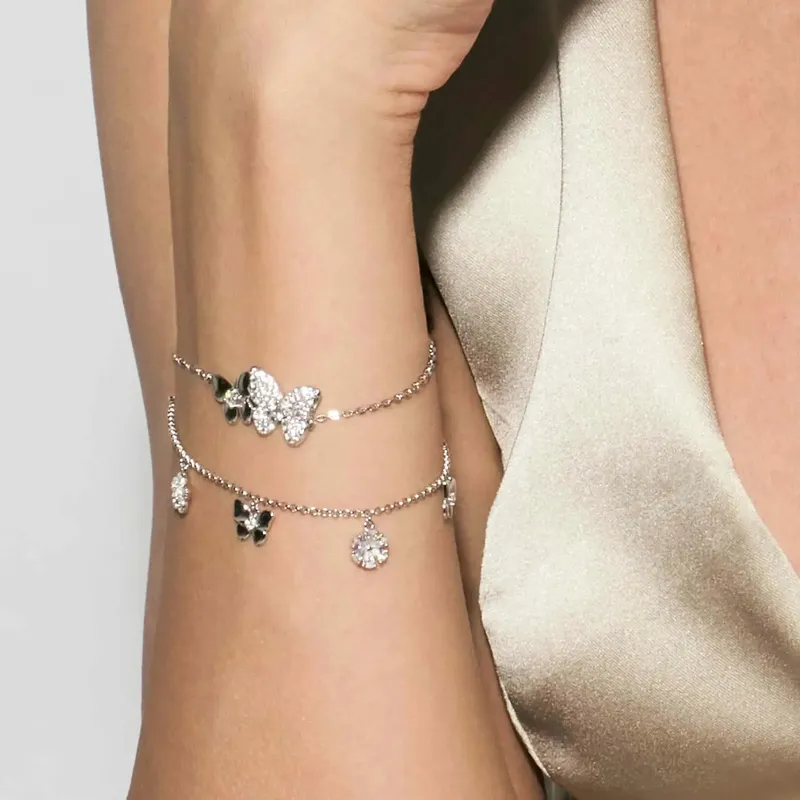 Nomination Sweetmadame Bracelet, Butterfly & Cubic Zirconia, Silver - Image 2