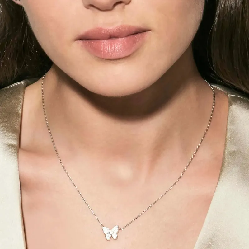 Nomination Sweetmadame Necklace, Butterfly with Cubic Zirconia, Sterling Silver - Image 5