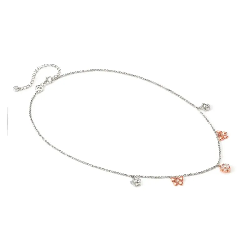 Nomination Sweetmadame Necklace, Flowers & Butterflies Mix, Rose Gold - Image 2
