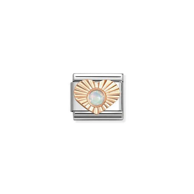 Nomination Composable Classic Link, Rose Gold Heart