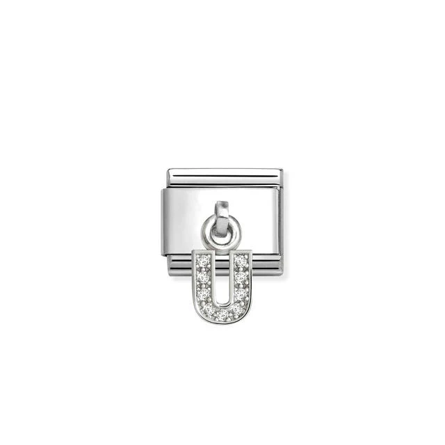 Nomination Composable Classic Link, Sparkling Letter U