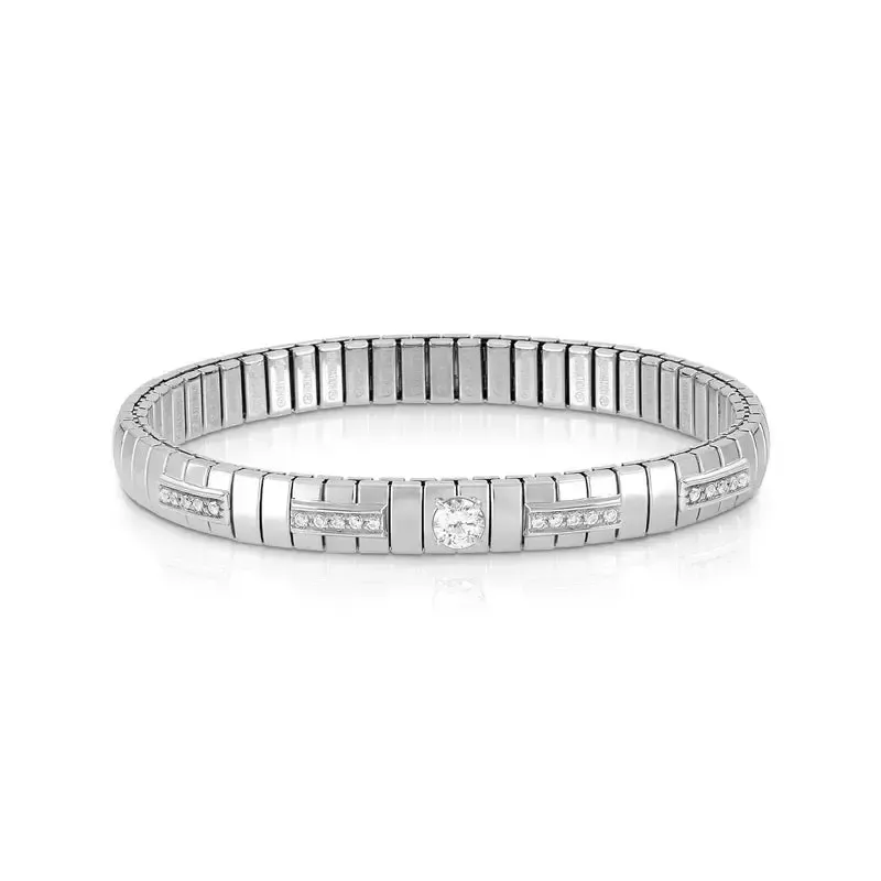 Nomination Sparkling Steel Extension Bracelet with Dazzling Cubic Zirconia Stones