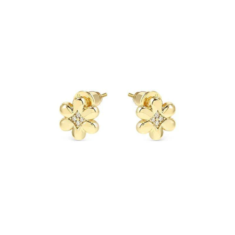 Nomination Petit Sparkle Gold Flower Stud Earrings - Image 5