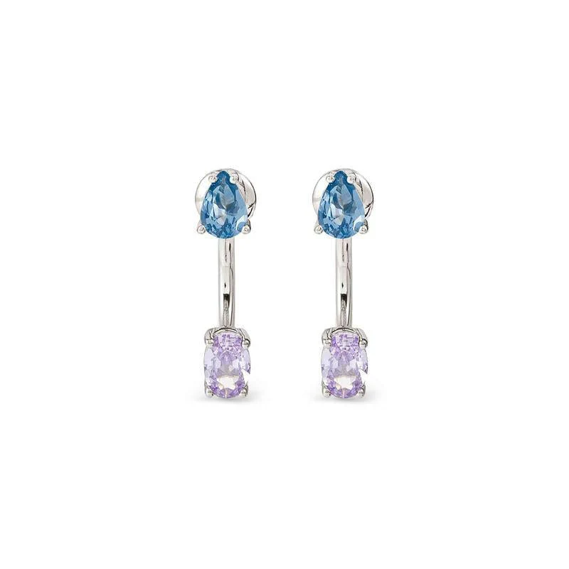 Nomination Sparkling White Rhodium Silver Ear Jackets - Image 4