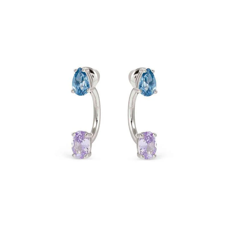 Nomination Sparkling White Rhodium Silver Ear Jackets - Image 5