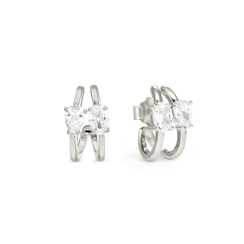 Nomination Sterling Silver Colour Wave Aurora Hoop Earrings - Image 3